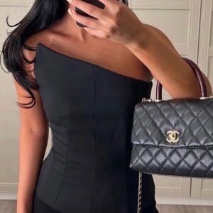 Zara Elegant Black Women's Corset Top